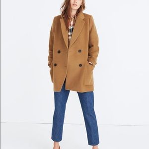 Madewell Hollis Double-Breasted Coat, Size Small